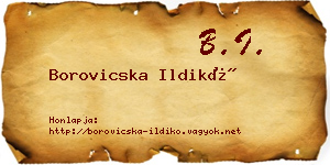 Borovicska Ildikó névjegykártya